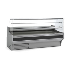 Vitrine horizontale pâtissière prof 940 - Vitre double droite - 2 étagères - Longueur 1985