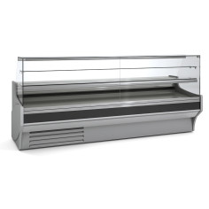 Vitrine horizontale pâtissière prof 940 - Vitre double droite - 2 étagères - Longueur 2945