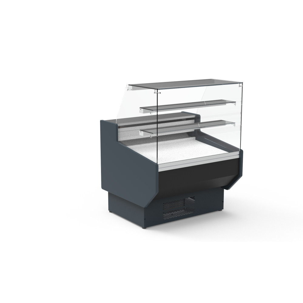 Vitrine horizontale pâtissière prof 940 - 2 étagères - Longueur 1025