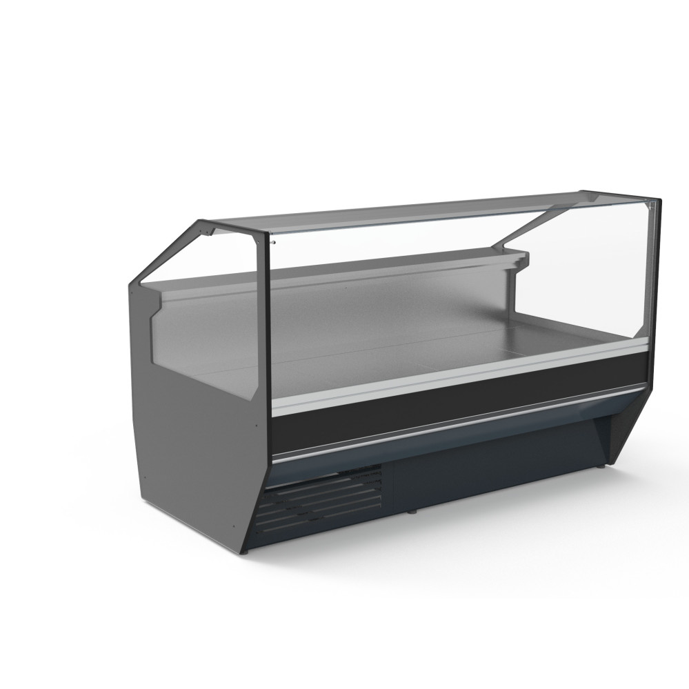 Vitrine horizontale prof 1100 - Sans réserve - Vitre droite double - Longueur 1985
