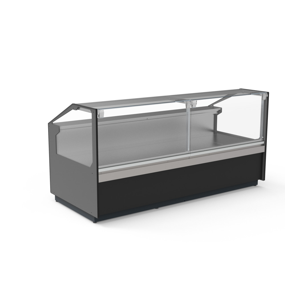 Vitrine avec vitre relevable prof 1100 - Sans réserve - Façade droite - Longueur 1985