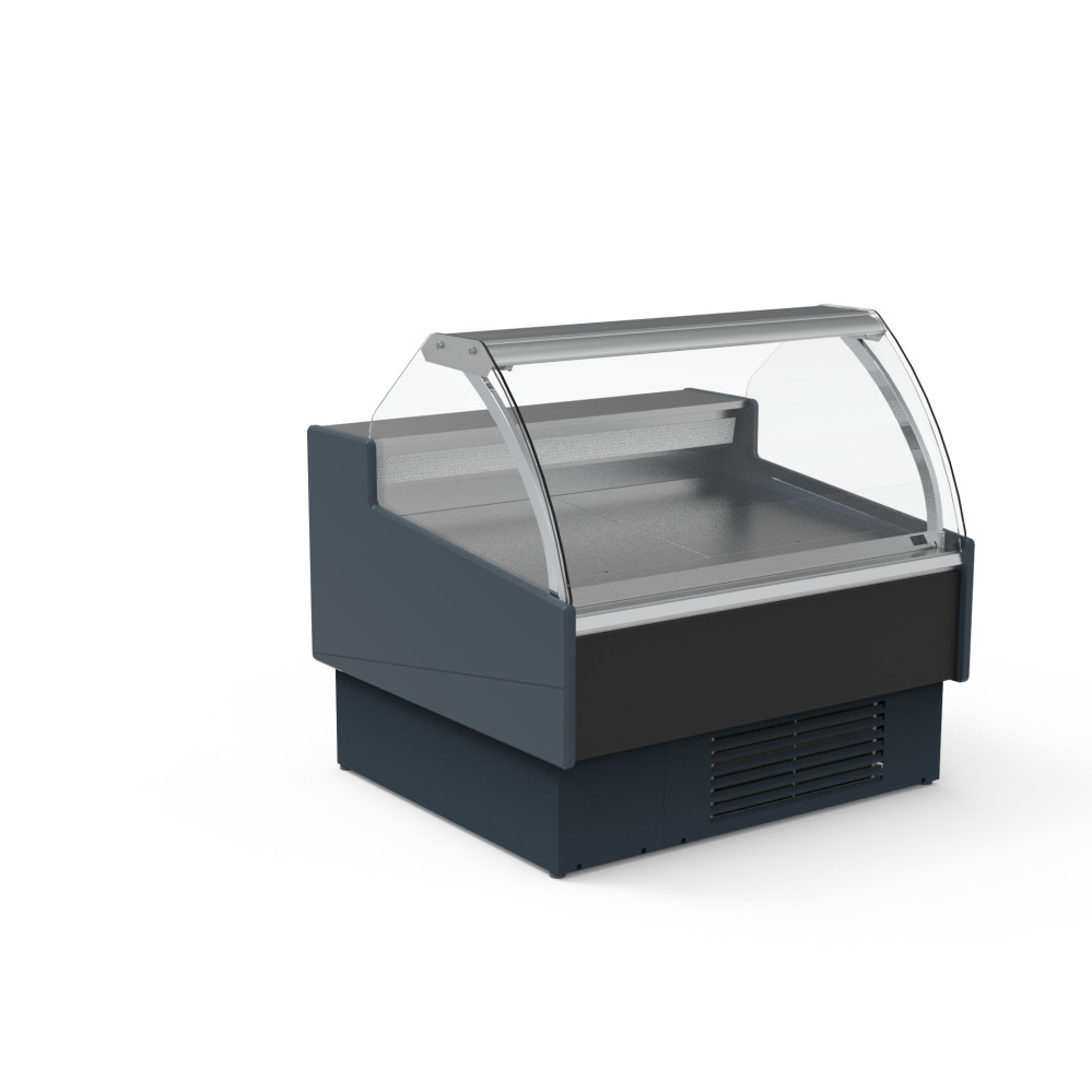 Vitrine réfrigérée avec vitre relevable prof 1200 - Sans réserve - Vitre bombée - Longueur 1310