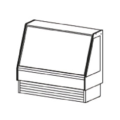Vitrine basse service arrière réfrigérée