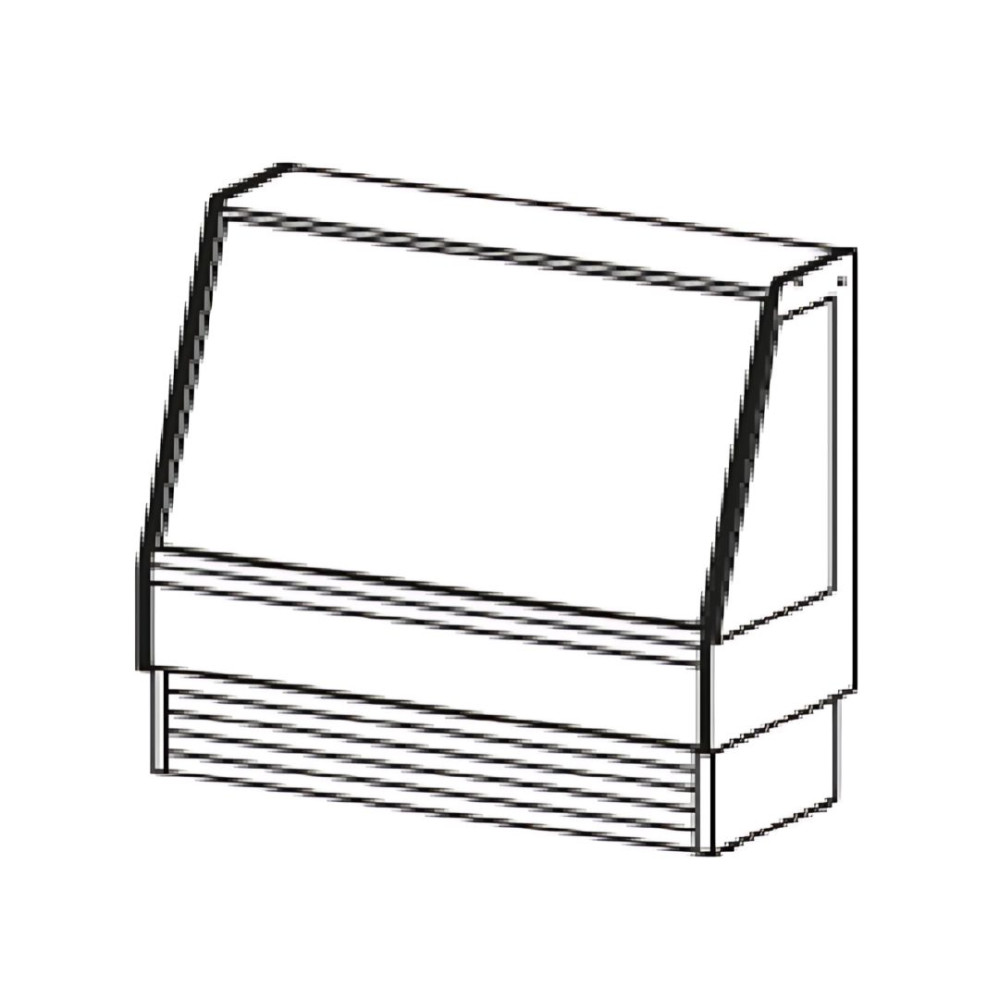 Vitrine basse service arrière réfrigérée