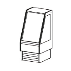 Vitrine basse service arrière réfrigérée