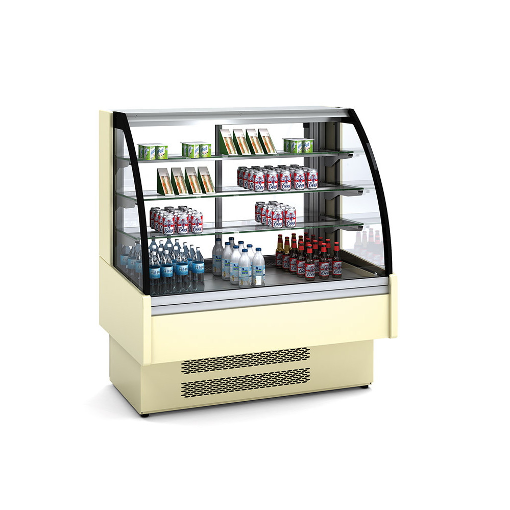 Vitrine libre service avec arrière portes vitrées