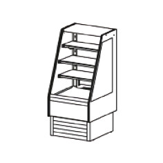Vitrine libre service avec arrière fermé