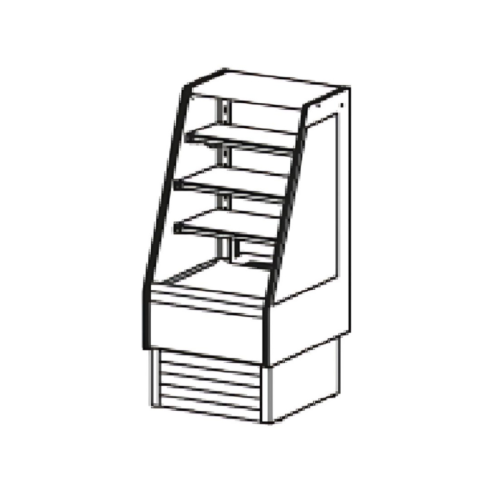 Vitrine libre service avec arrière fermé