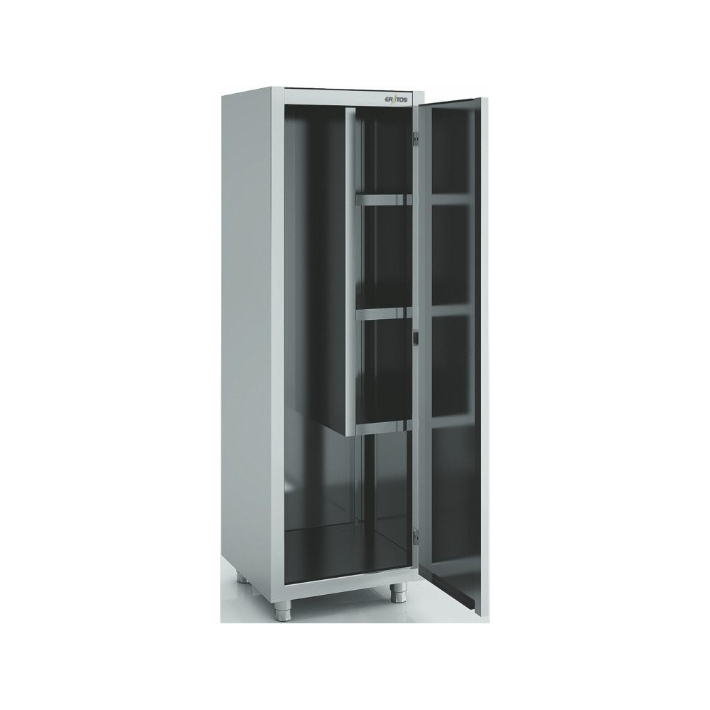 Armoire d'entretien et balais en inox 18/10 - 600 x 450 x 1900 mm