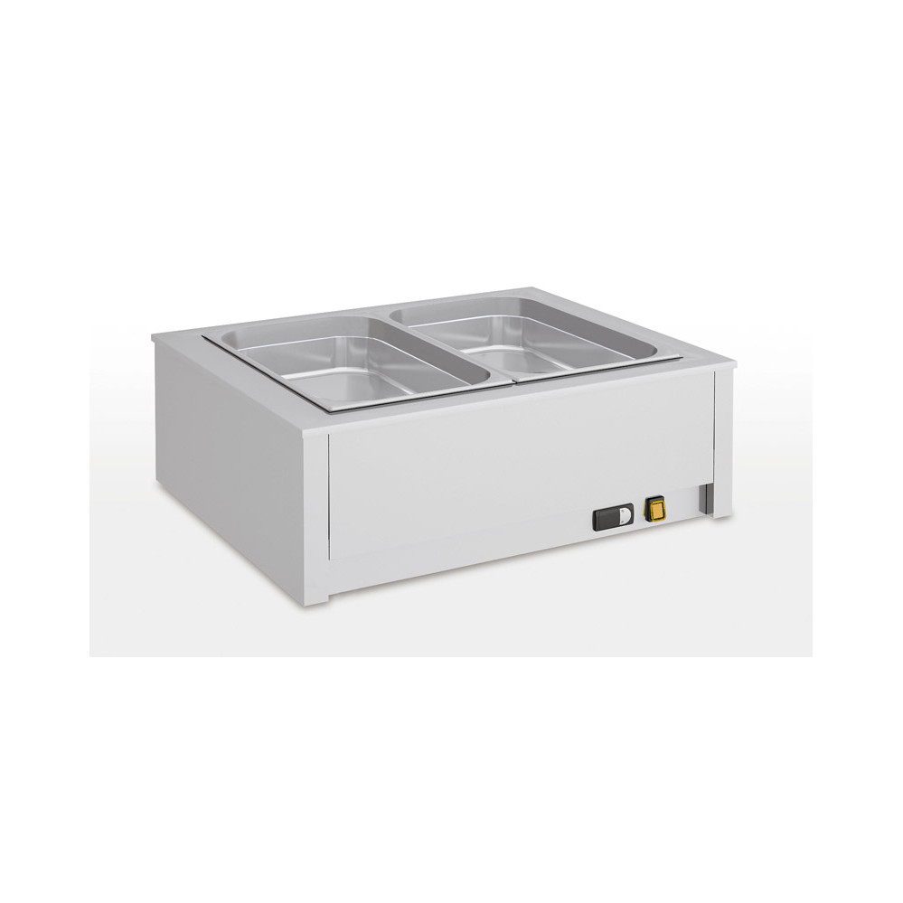 Bain-marie de table sec - Capacité 2 bacs GN1/1 prof. 100