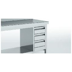 Module de 2 tiroirs pour table inox