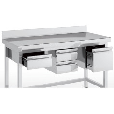 Tiroir pour table inox pour table profondeur 700mm