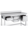 Tiroirs pour table inox pour table profondeur 700mm