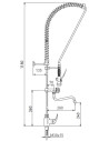 Robinet douchette - Robinet + douchette monotrou avec mitigeur