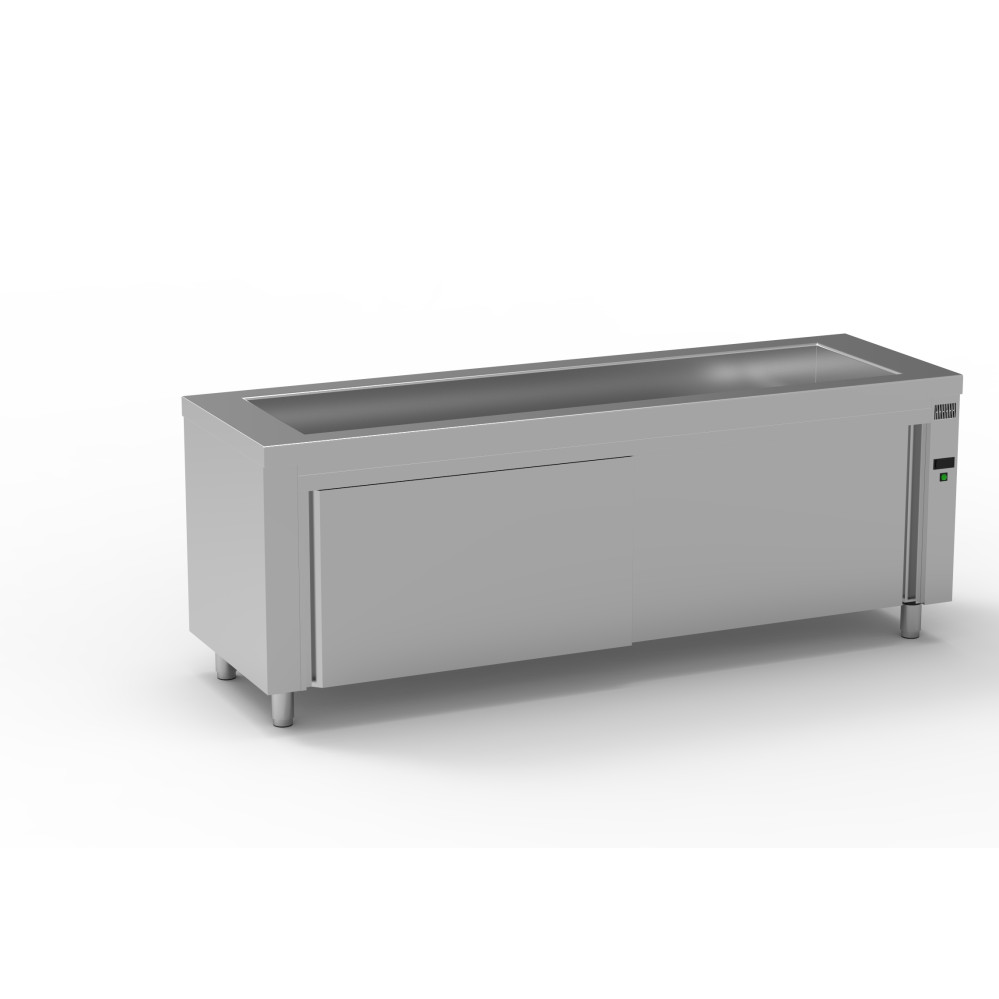 Meuble bain-marie sec - Réserve neutre - 2250 x 700