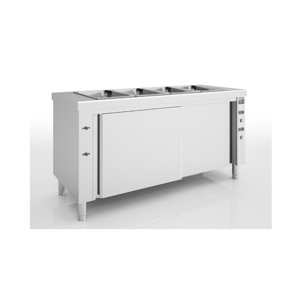 Meuble bain-marie sec - Réserve chaude - 1600 x 700