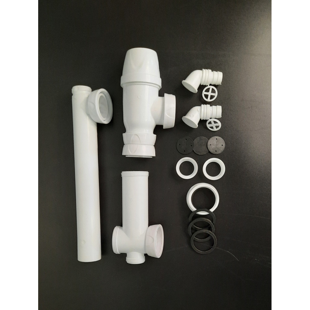 Siphon PVC pour double cuve - Diamètre 40