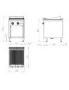 Barbecue  série 750 sur placard 600