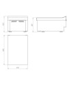 Plan neutre sans tiroir  600 sur placard 400