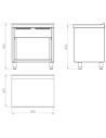 Plan neutre sans tiroir  600 sur placard  800