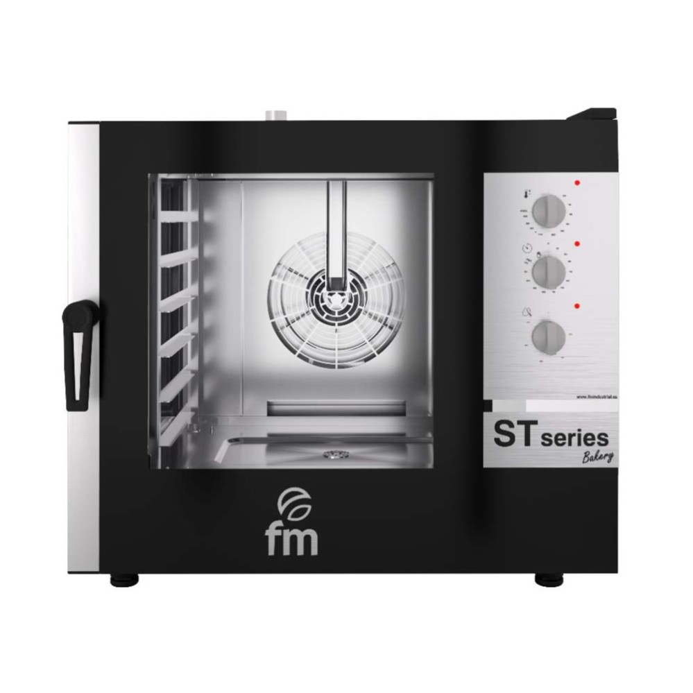 Four mixte à injection de vapeur - 6 x 600x400-GN1/1  - Commandes électromécaniques - Gaz