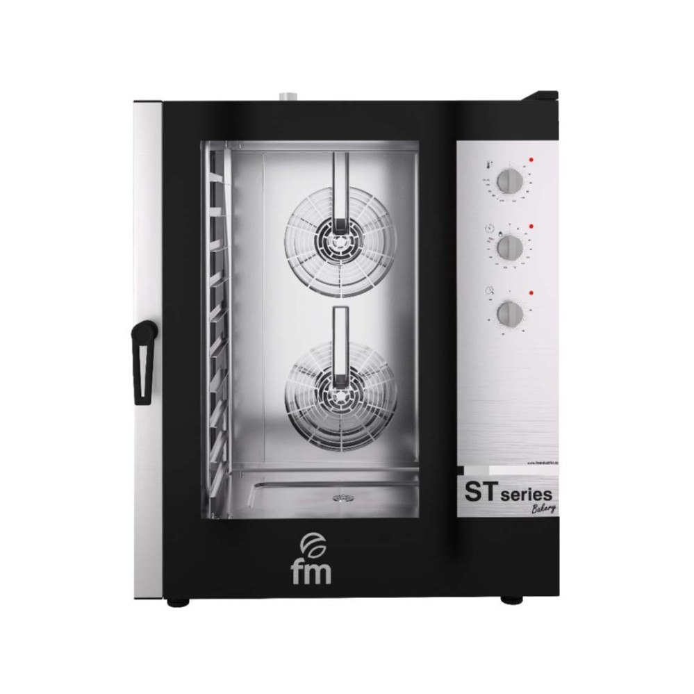 Four mixte à injection de vapeur - 10 x 600x400-GN1/1  - Commandes électromécaniques - Gaz