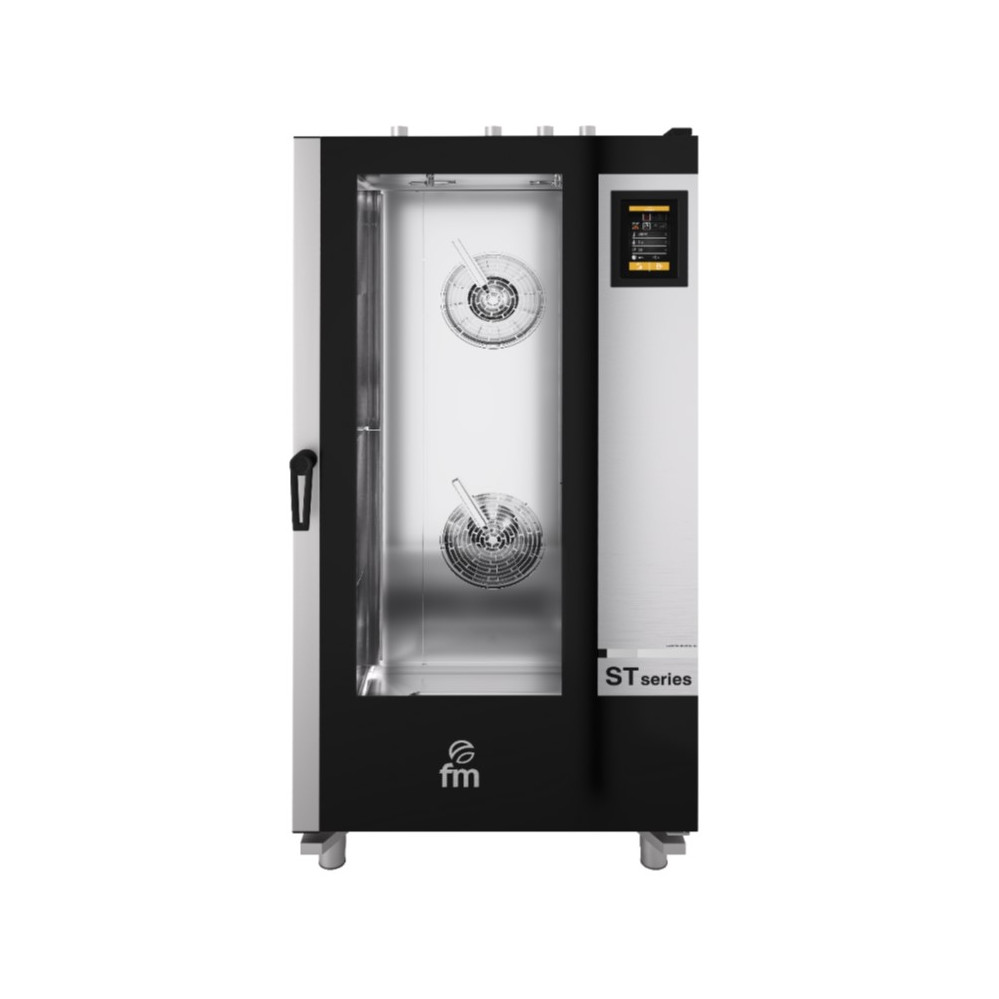 Four mixte à injection de vapeur - Chariot 16 x 600x400-GN1/1  - Ecran tactile - Gaz