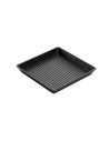 Poellon aluminium antiadhérent carrée rainuré