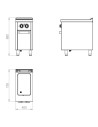 Bain Marie électrique série 750 sur placard