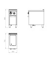 Bain Marie gaz série 750 sur placard