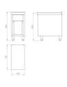Plan neutre sans tiroir  750 sur placard 400