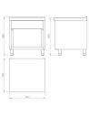 Plan neutre sans tiroir  750 sur placard 800
