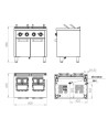 Cuiseur à pâtes électrique 25l+25l série 600 sur placard
