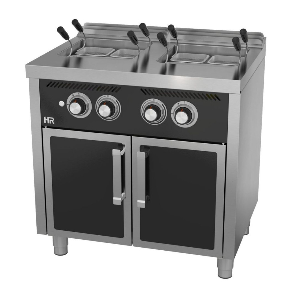 Cuiseur à pâtes à gaz 25l + 25l série 600 sur placard