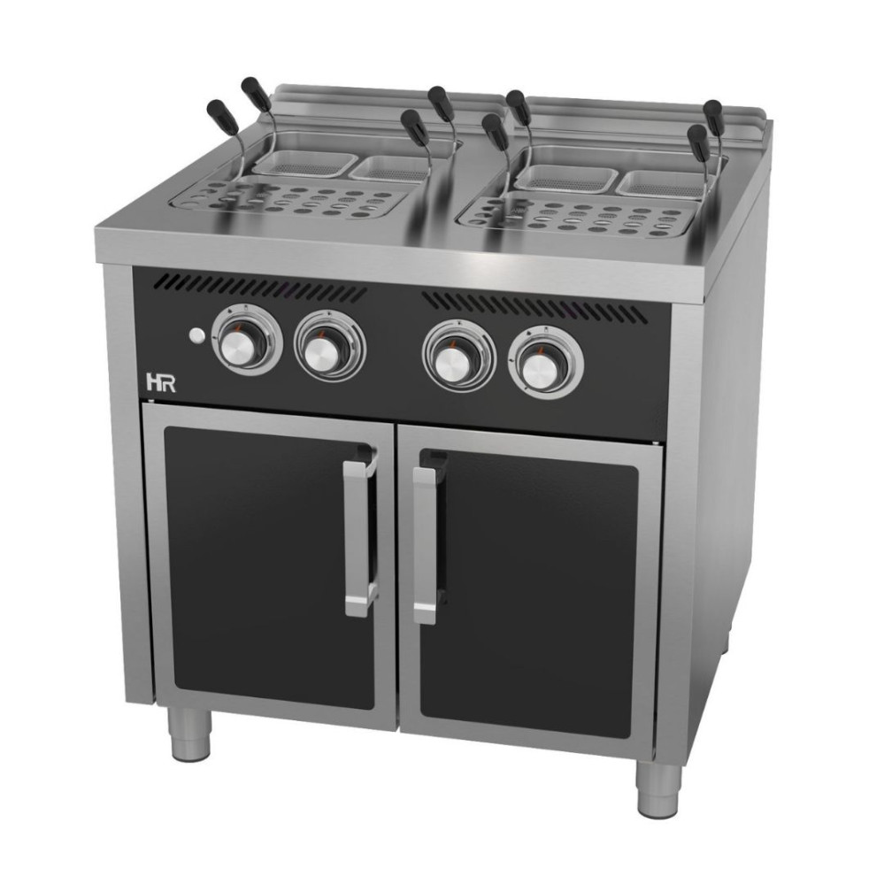 Cuiseur à pâtes à gaz 25l + 25l série 750 sur placard