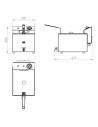 Friteuse 8L haut rendement avec vidange