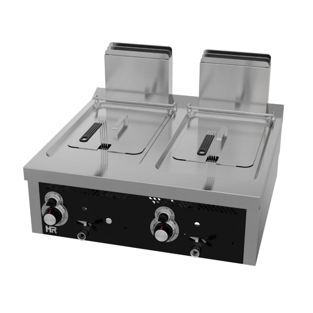 Friteuse á gaz  12l+12l série 750 á poser