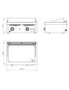 Fry-top s/600 sur placard 800  á poser