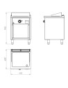Fry top électrique 600 sur placard 600 rectifié