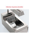 Poste de salage sur roulette avec lampe chauffante pour friteuse électrique Série 700