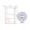 Arrière-bar positif H.850 3 p. pleines battantes