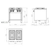 Fourneau "basic" 4 feux vifs s/750  sur placard