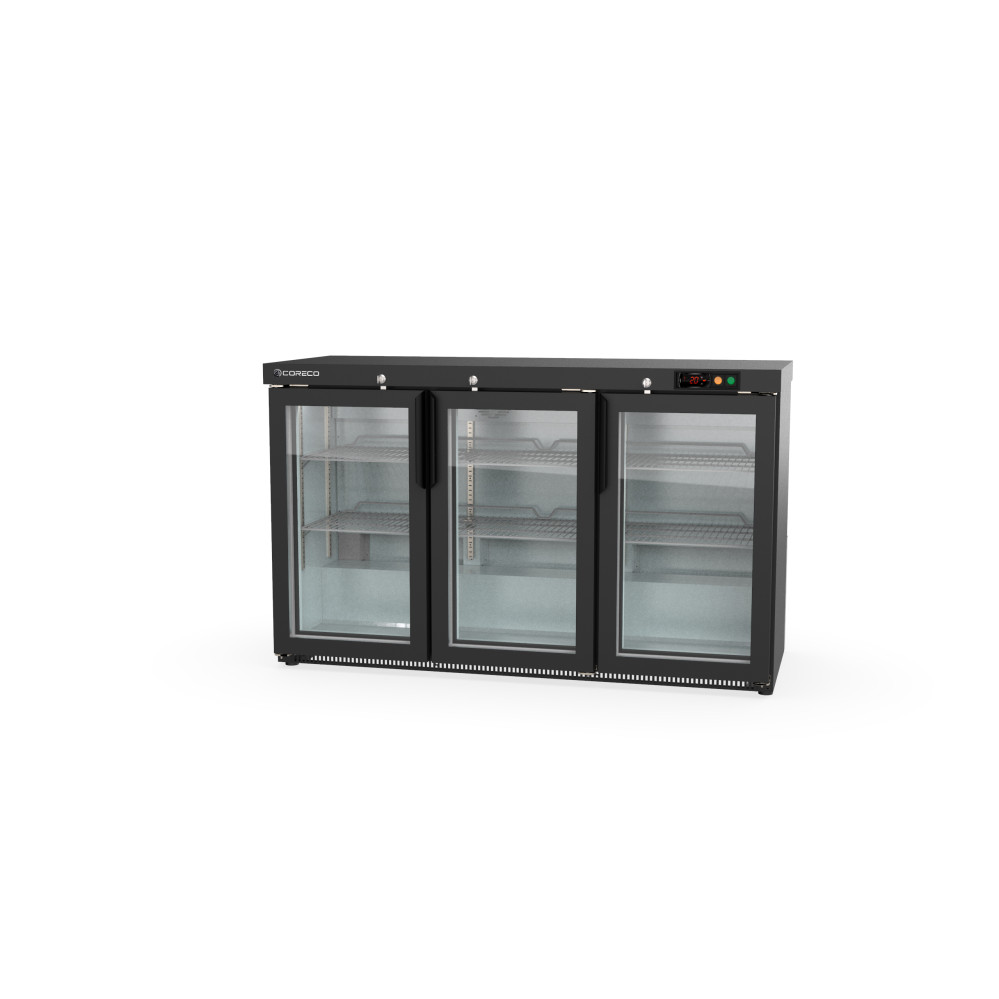 Arrière-bar positif H.850 3 p. vitrées battantes