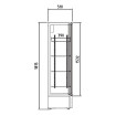 Armoire d'exposition positive 2 portes