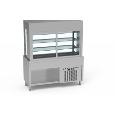 Meuble + vitrine réfrigérée 3 niveaux