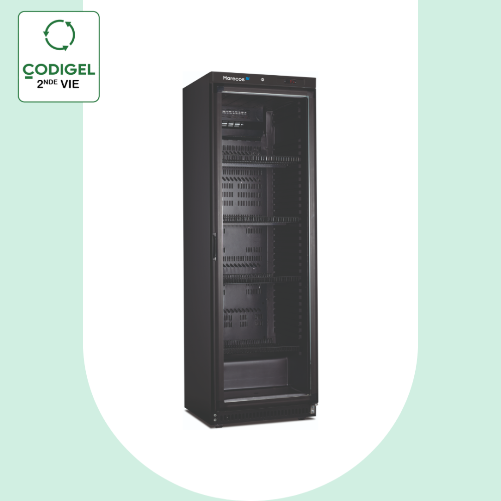 Armoire Série 430 Positive 1 porte - Extérieur noir - Porte vitrée
