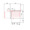 Meuble saladette 700 positif - 3 portes