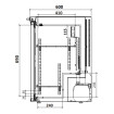 Mini armoire porte vitrée - température positive (+1/+8°C) - Extérieur blanc - Volume : 52L