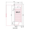 Armoire ABS GN2/1 négative 1 porte