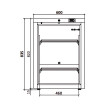 Mini armoire porte pleine - température positive (+1/+8°C) - Extérieur blanc - Volume : 122L
